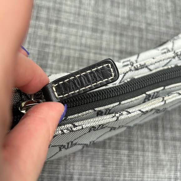 Vintage Y2K Lauren Ralph Lauren Monogram Cotton Canvas Mini Shoulder Bag - Picture 2 of 10